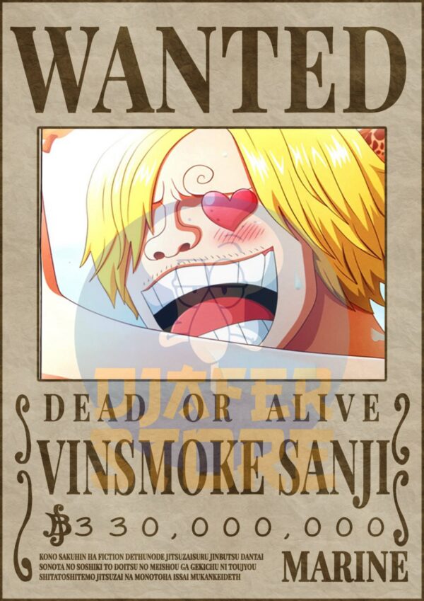 Posters-Wanted Vinsmoke Sanji