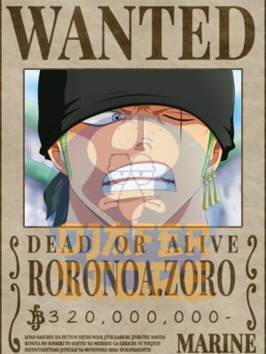 Posters-Wanted Roronoa Zoro