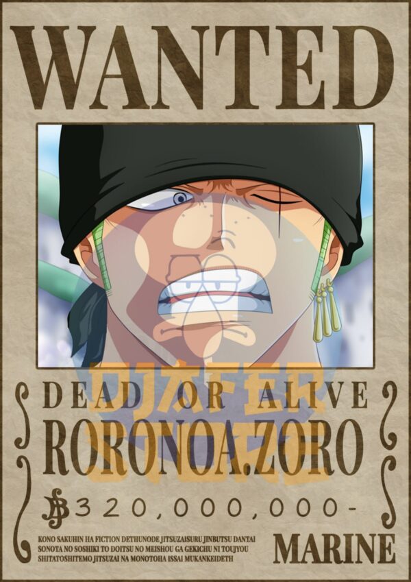 Posters-Wanted Roronoa Zoro